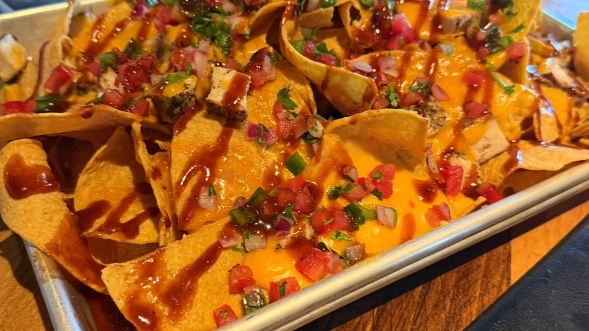 A tray of loaded nachos at Ford’s Garage