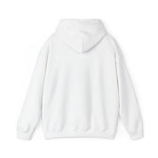 Back of white hoodie on a white background.#color_white
