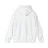 Back of white hoodie on a white background.#color_white