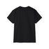 Black t-shirt on a white background.#color_black