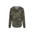 Camouflage hoodie with white logo