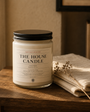 House Candle styled in a warm home setting