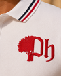 White Club Tipped Polo with red embroidery