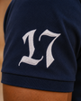 Club Tipped Polo sleeve tipping and embroidery detail