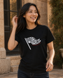 Lifestyle view of the Pennant Standard Tee outdoors