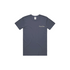 Navy t-shirt with a brand logo on a white background