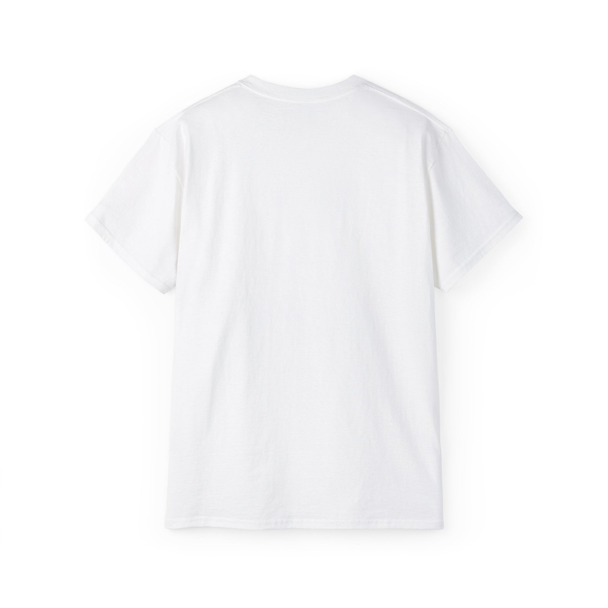 White t-shirt on a white background.#color_white