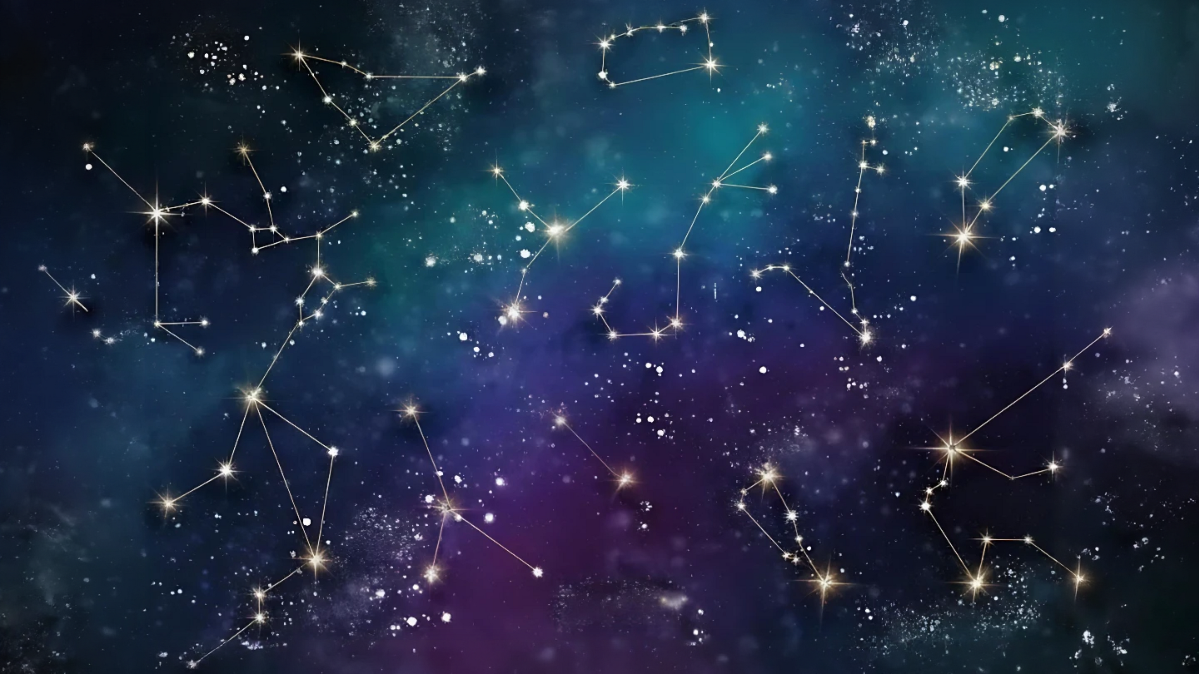 Star constellations in a dark space background