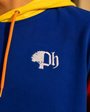 Primary Block Hoodie color-block and chest logo detail